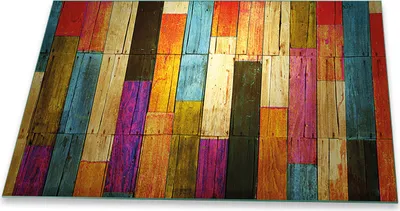 Produktbild von Herdabdeckplatte Glaskeramikkochfeld-Abdeckung Spritzschutz Glas Universal 80x52 Holz Bunt