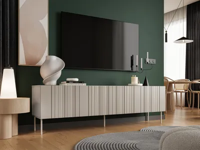 Obrázok produktu pre Široký stolík pod TV KERENS - matný béžový