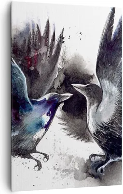 Produktbild von Bild auf Leinwand - Leinwandbild - Einteilig - Vogel Natur Feder - 80x120cm - Wand Bild - Wanddeko - Wandbilder - Leinwanddruck - Wanddekoration - Leinwand bilder - Wandbild - PA80x120-3761