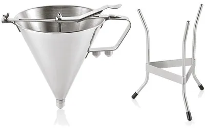 Produktbild von Fondanttrichter + Ständer, Ø 19,5 cm, Chromnickelstahl