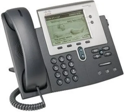 Produktbild von Cisco IP 7942G Telefon, Rufnummernanzeige, Freisprechfunktion, Ethernet