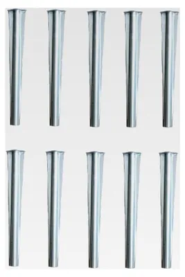 Produktbild von 10er Set Erdanker Metall 25cm x 3cm für Palisaden aus Kunststoff | Bodenanker | Erdnägel