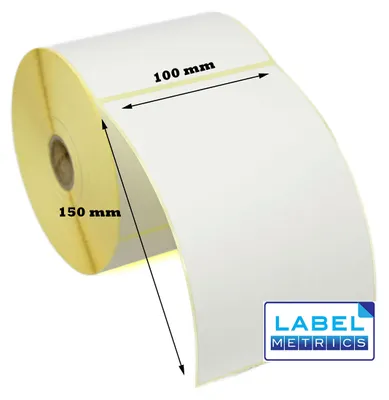 Thermoetiketten 100x150 mm, 5 Rollen, 1250 St., weiß, matt