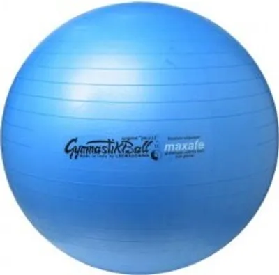 Produktbild von Pezzi-Ball Maxafe im Deko-Karton Ø 53 cm metallic-blau Gymnastikball für dynamisches Sitzen