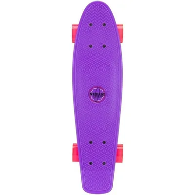 Immagine prodotto di Ruote per skateboard con grip antiscivolo, luci LED, 57 cm, color lilla/fucsia