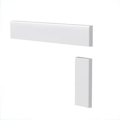 Produktbild von Sellon24® Treppenleiste Weiß Treppenprofil 90 Grad Abdeckleiste Sockelleiste Wand Holzprofil MDF 15x60 mm weiss Treppen - SET 1200 mm