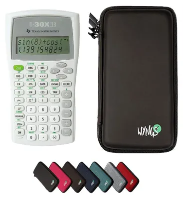 Produktbild von TI-30XIIB inkl. WYNGS Schutztasche Schwarz - Wissenschaftlicher Taschenrechner - Basic Set
