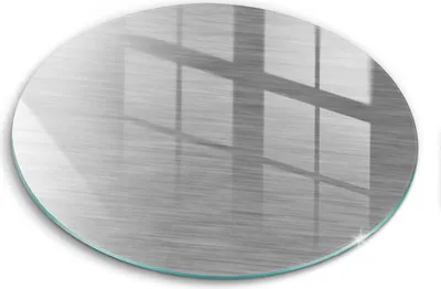 Produktbild von Glasschneideplatte - Herdabdeckplatte - fi40 cm -Schneidebrett - Spritzschutz - Hintergrund für Metalltextur