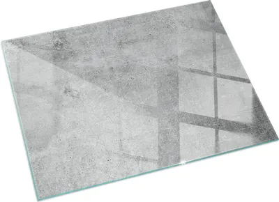 Produktbild von Textur von Rohbeton – Glasbodenplatte für – Kaminofen – Kaminplatte Glas – Schutzglas – Funkenschutzplatte –Glasbodenplatte Feuerfeste – Hitzeschutzplatte – Bodenschutz aus Glas – 60x40 cm
