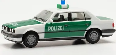 Produktbild von BMW 323I E30 der Polizei, HER097055, Maßstab1/87, HERPA