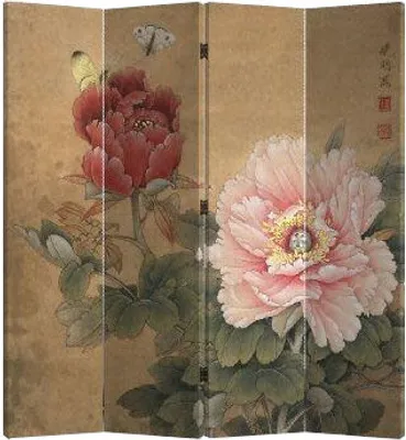 Image de Fine Asianliving Paravent Séparation de pièce Mur espagnol Room Divider Séparateur de pièce Protection visuelle Japonais Oriental Chinois L160xH180cm Toile imprimée double face Asiatique