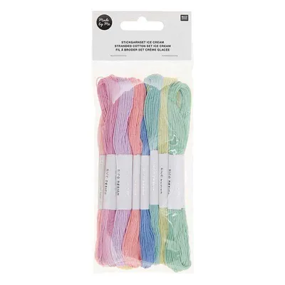 Produktbild von 10 Baumwoll-Stickgarne - Eiscreme