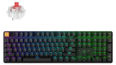 Image de Clavier mécanique sans fil Keychron J5 QMK RGB, 100 % hot-swap avec pavé numérique - Keychron Super Red, noir
