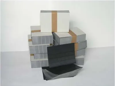 Produktbild von EINSTECKKARTEN STECKKARTEN ohne Folie A5 5 Streifen 500 Stück schwarzer Karton