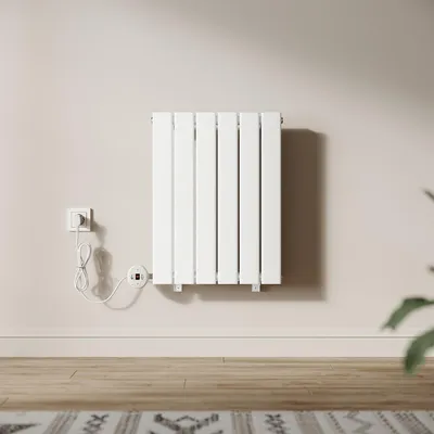 Immagine prodotto di Radiatore autonomo SONNI, radiatore elettrico, a parete singola, bianco, 600 × 452 mm