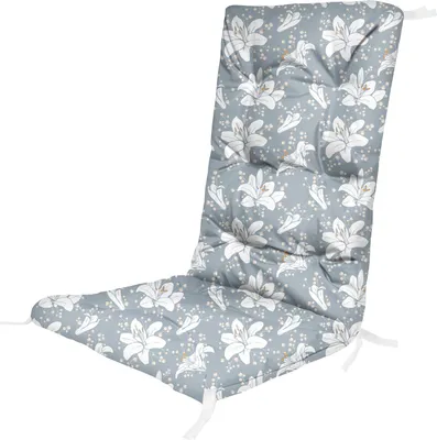 Produktbild von Lilien Hochlehner Auflagen für Stühle 125 x 50 x 8cm Gartenstuhl Sitzpolster Sitzauflagen Outdoor Kissen Palettenauflage Bankauflage Polsterauflage Matratze Gartenpolster Farbe Lilie [146]