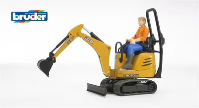 Zdjęcie produktu dla Mikrokoparka Bruder JCB 8010 CTS i robotnik budowlany