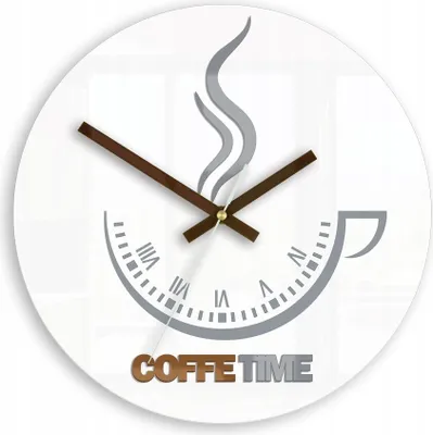 Zdjęcie produktu dla Zegar Ścienny Coffee Time Ii White