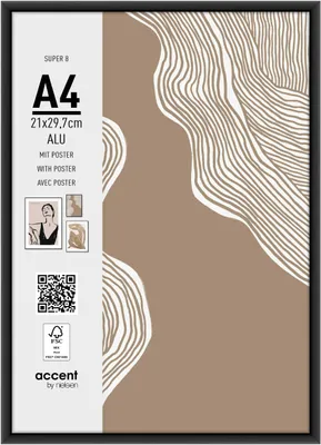 Immagine prodotto di accent by nielsen Cornice in alluminio Super 8, 21x29,7 cm, nero opaco