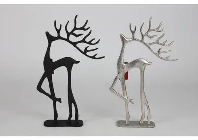 Image de 6x BURI Renne Métal Décoration Christmas Figure Fenêtre Table Avent Hiver