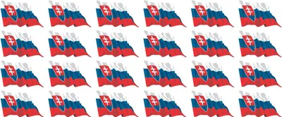 Produktbild von Mini Aufkleber Set - Pack wehend - 33x20mm - selbstklebender Sticker - Slowakei - Flagge / Banner / Standarte fürs Auto, Büro, zu Hause und die Schule - 24 Stück