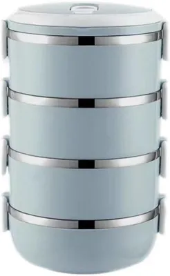 Produktbild von Lunchbox, Bento-Box, Lebensmittelaufbewahrungsbehälter, 700–2800 ml, tragbare Lunchbox, isolierte Bento-Box, Lebensmittelaufbewahrungsbehälter aus Edelstahl 304, Lebensmittelbox mit Deckel, 1–4-lagige
