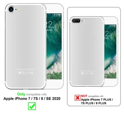 Produktbild von Cadorabo Handyhülle für Apple iPhone 7 / 7S / 8 / SE 2020 in Blau Schutzhülle Hülle Etui Case Cover TPU Silikon