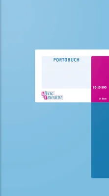 Productafbeelding van König & Ebhardt 8610500 Portobuch Blattgröße 16,5 x 29,7 cm hellblau, magenta