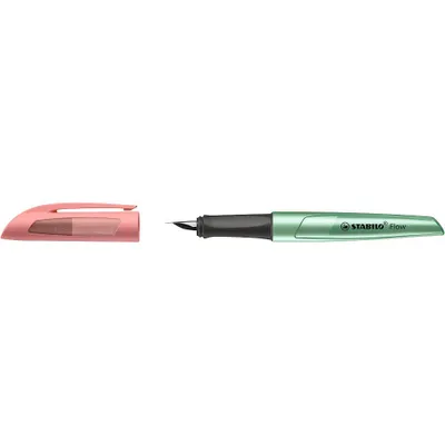 Produktbild von Füller - STABILO Flow COSMETIC in metallic grün/apricot - Einzelstift - inklusive Patrone