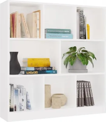 Produktbild von BDW, Regal 8 Fächer, Bücherregal, Spielzeugregal, Fiesta, 100×24×104,Weiß,