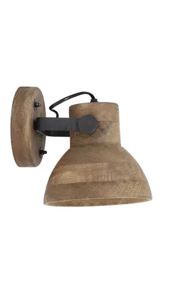 Immagine prodotto di Light & Living - lampada da parete - Ilanio - marrone - legno - faretto a superficie - E27 - 3121284