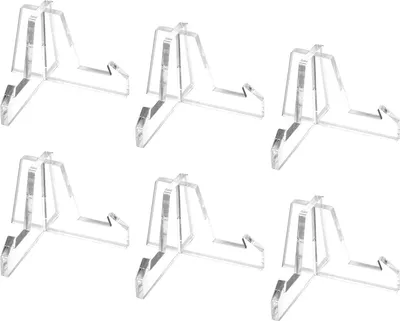 Produktbild von Mini-Acryl-Displayständer - vielseitig - Set von 6 - transparent - Acryl - 7,9 cm