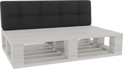 Produktbild von Palettenkissen, Palettenauflagen Sitzkissen Rückenlehne Gesteppt PFG (Rückenlehne 120x40, Schwarz)