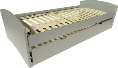 Produktbild von Ausziehbett 90x190 Happy aus Massivholz - Grau