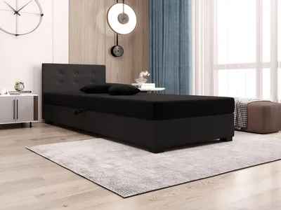 Produktbild von Einzelbett 110x195 AJKA 2 - schwarz/grau
