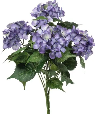 Produktbild von artplants.de Kunstblume Hortensie DORJA auf Steckstab, lila, 40cm - Künstliche Hydrangea