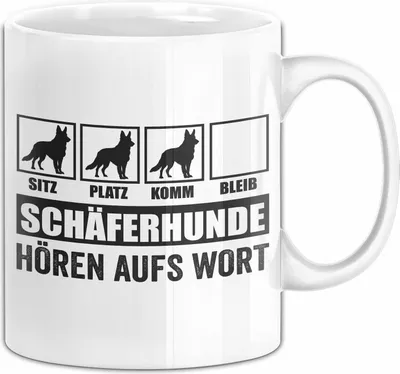 Produktbild von Schäferhunde Hören Aufs Wort Tasse Geschenk Schäferhunde Besitzer Mama Becher (Weiß)
