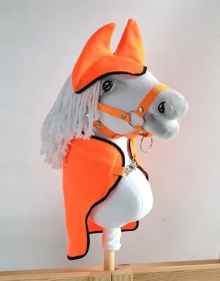 Produktbild von Hobby Horse A4 Set: Decke + Fliegenmuffs - Neon Orange