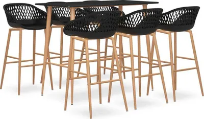 Produktbild von dkd-home-decor Bar-Set 7-tlg. Schwarz MDF, Metall, PP 120 x 60 x 105 cm