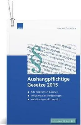Produktbild von Aushangpflichtige Gesetze 2015