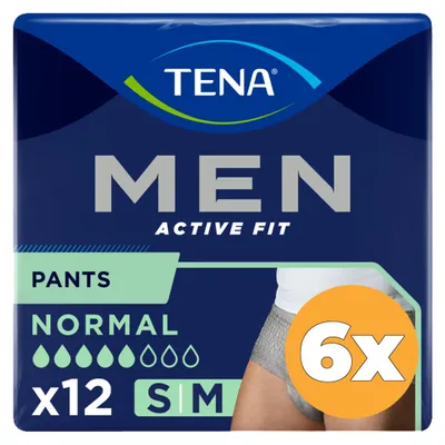 Productafbeelding van 6x Tena Men Active Fit Normal Small/Medium (12 stuks)