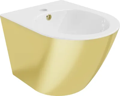 Image de Mexen Lena bidet suspendu, blanc/or - 35224806