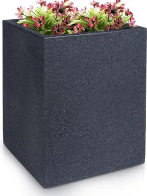 Produktbild von Großer Blumentopf in wetterbeständiger Steinoptik für draußen