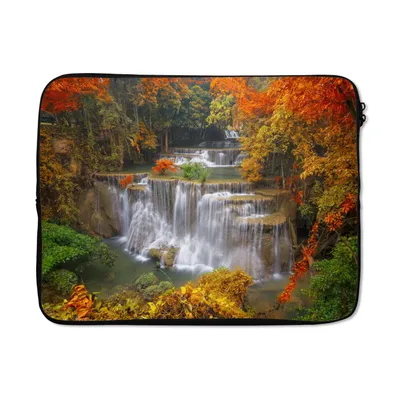 Produktbild von MuchoWow® Laptop Hülle 15 Zoll Bäume - Wasserfall - Herbst Laptoptasche - Laptoptasche - Sleeve - Rundum-Schutz