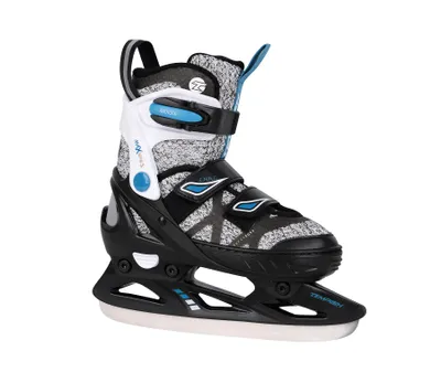 A single ice skate is shown against a white background.