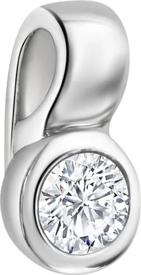 Produktbild von F Anhänger 925/- Sterling Silber 1,3cm weiß Zirkonia 371240367