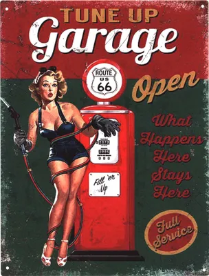 Produktbild von Moritz Deko Blechschild Tuning Garage Metallschild Retro Vintage-Design zur Dekoration Wanddekoration