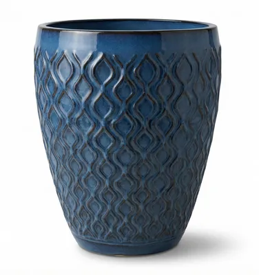 Produktbild von Pflanzkübel aus Keramik Provencelia PHENIX Antikblau, Ø41 cm x H55 cm, frostbeständig