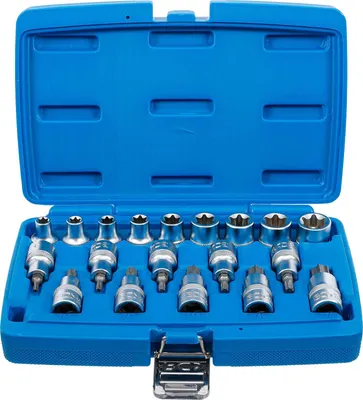 Produktbild von BGS 5100 Bit-Einsatz / Steckschlüssel Set E-Profil / T-Profil, 12,5 (1/2), 19-tlg.