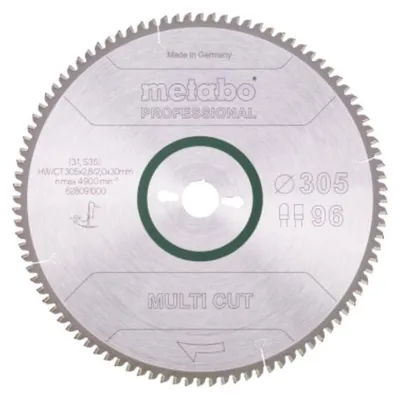 Image de Lame de scie circulaire METABO Classic "Multi Cut" 628667000 - HW/CT - 305x30mm - 80FZ/TZ - -5°